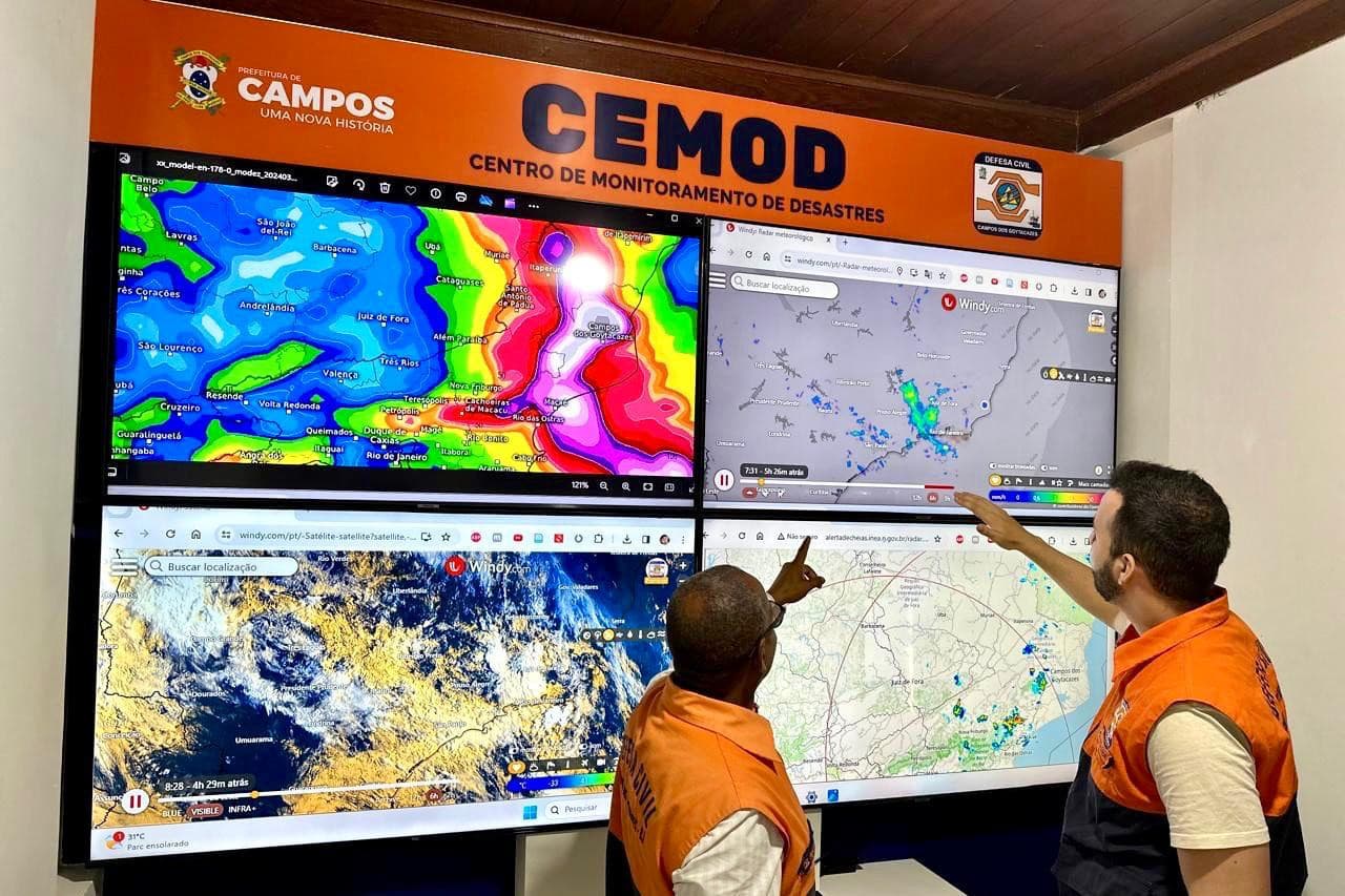 Secretaria de Defesa Civil divulga acumulado de chuvas em Campos